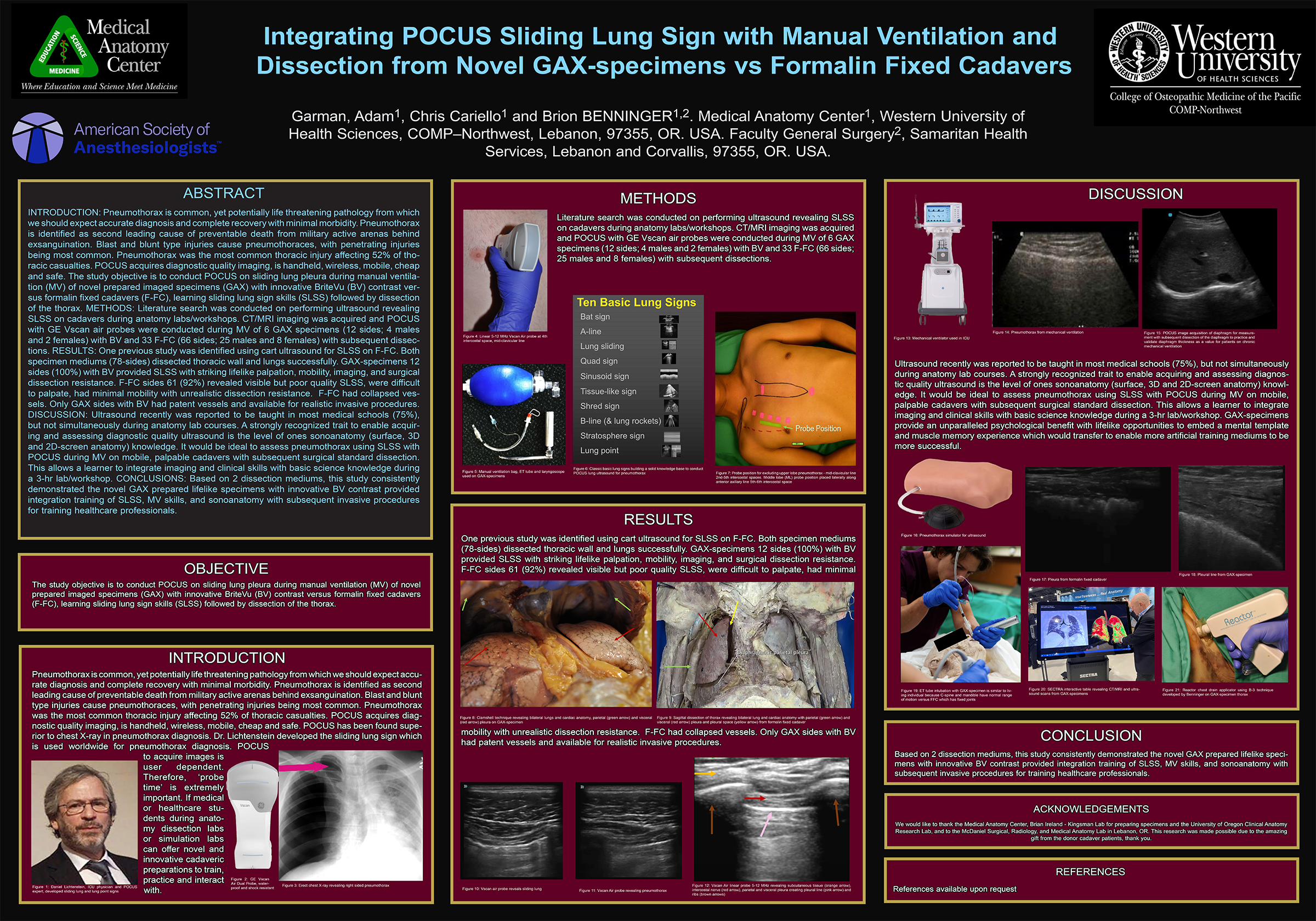 POCUS sliding lung sign teaching poster (2023)